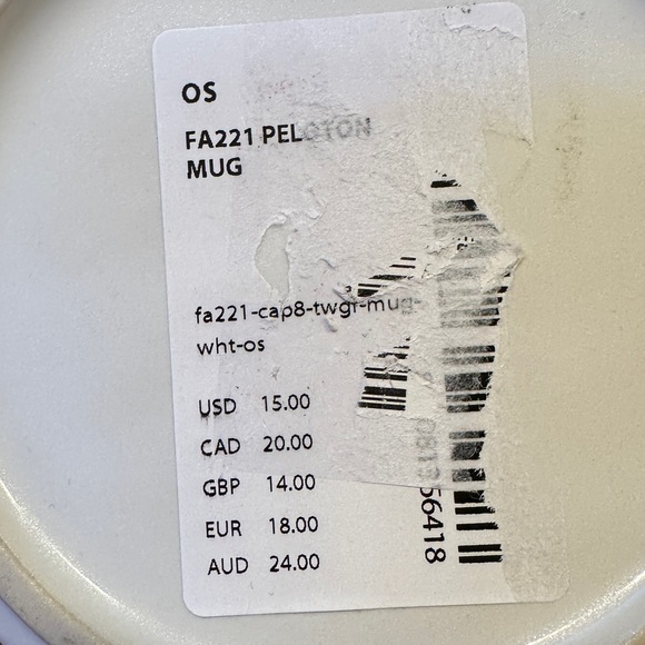 🆕 Peloton Together We Go Far White Mug 15 ounce NWT - Picture 5 of 7